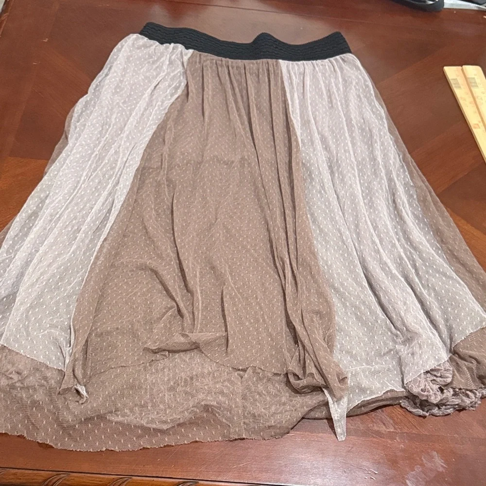 Free people sugar plum fairy lace Brown and Cream Women's Skirt - Picture 2 of 8